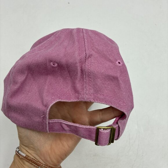 Women’s Pink Baseball Cap One Size Adjustable Breast Cancer Awareness Ribbon Hat - Picture 3 of 5